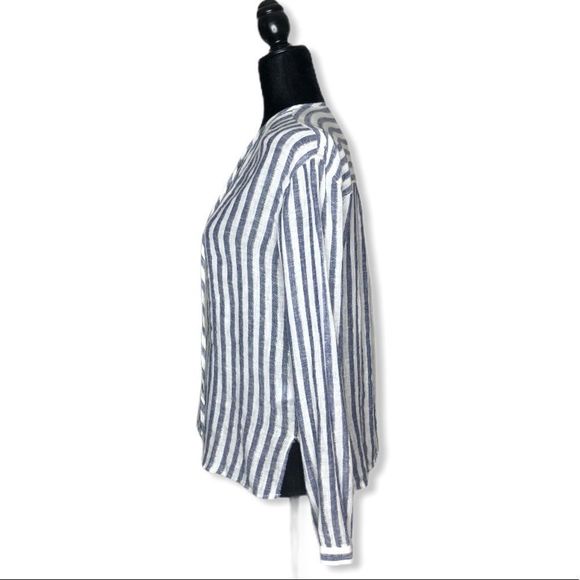 Rails Rio Blue White Stripe Nina Linen Blend Blouse NWT size XS - Picture 8 of 16
